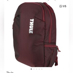 Thule maroon Subterra laptop backpack
